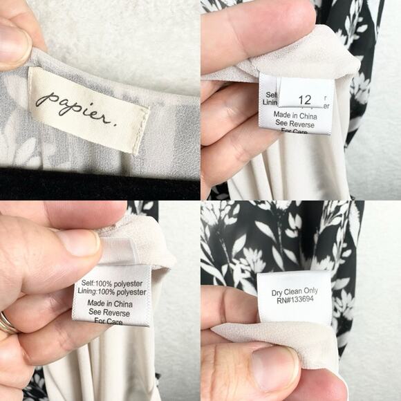 ModCloth Papier Film Festival Fete Short Sleeve Nature Print Maxi Dress Black 12 - Picture 13 of 15